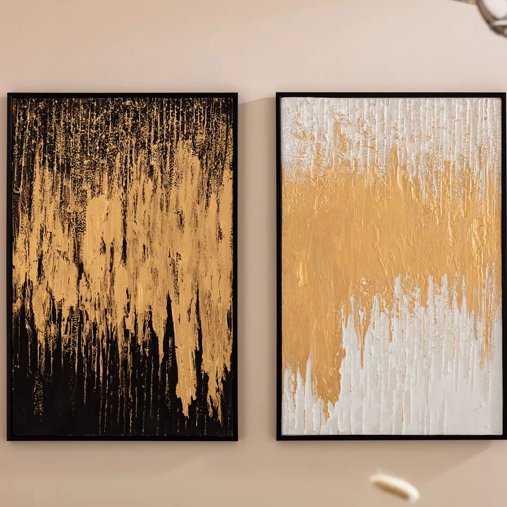 Taulut | Olohuone>KARE Design Abstract Black Kehystetty Taulu 80x120cm