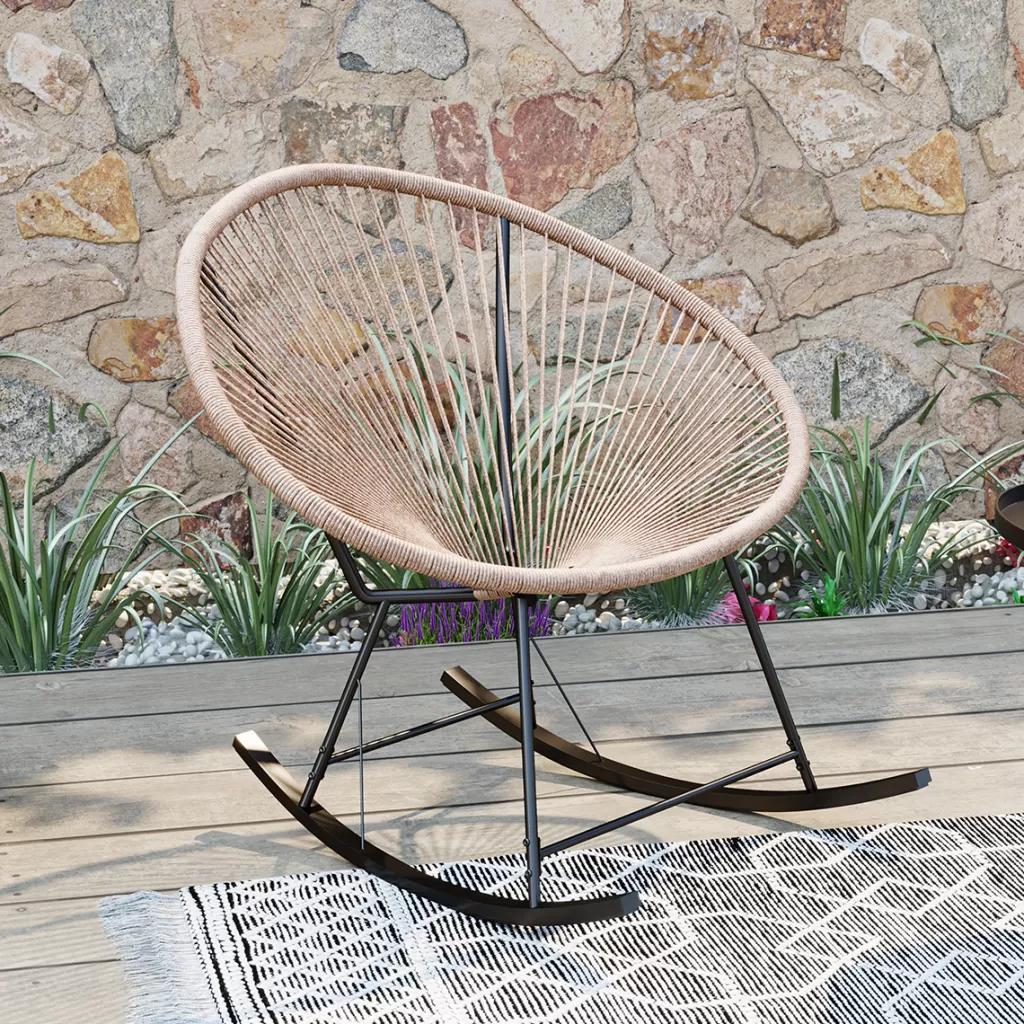 Nojatuolit>KARE Design Acapulco Keinutuoli, Natur
