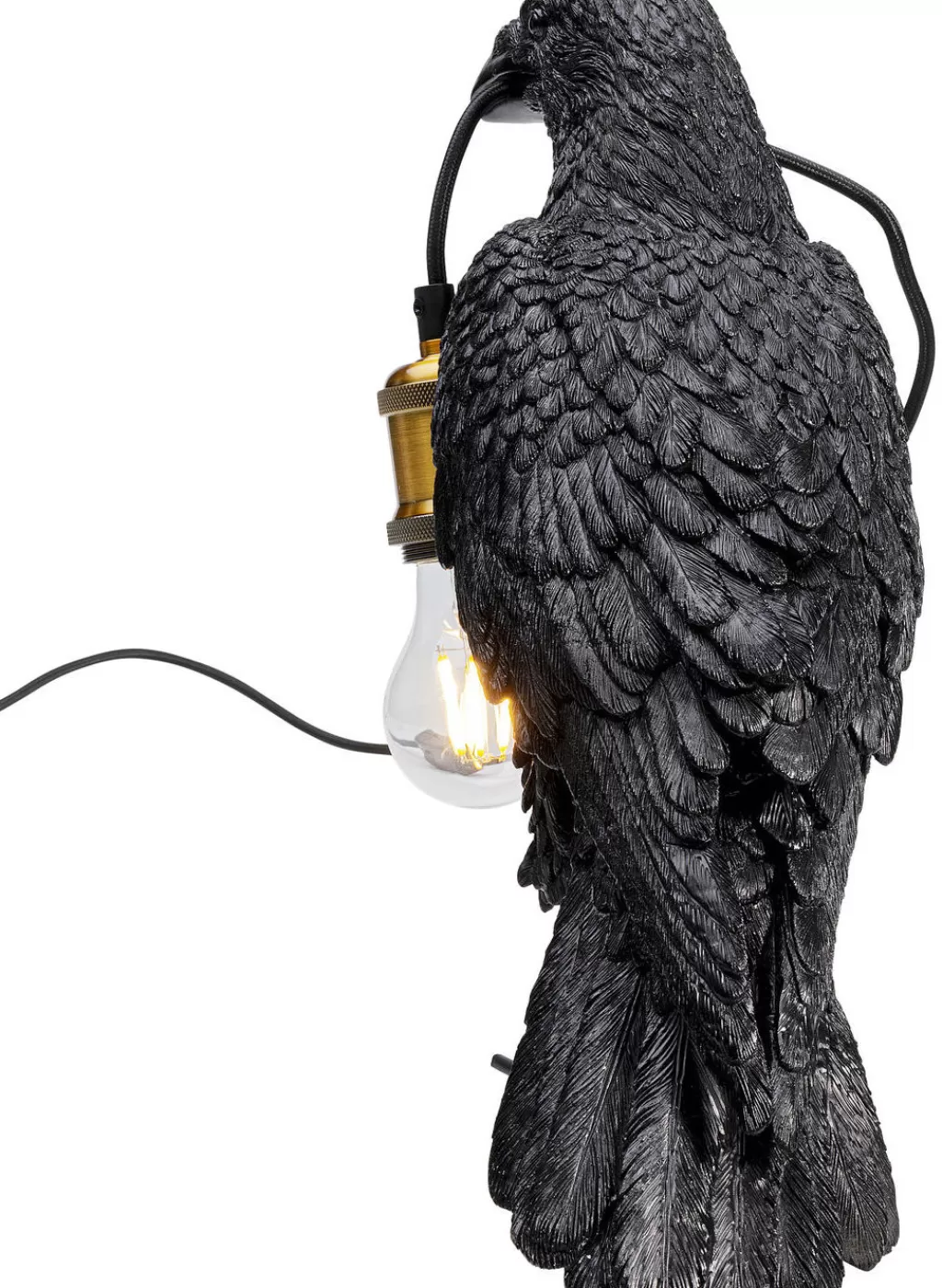 Pöytävalaisimet>KARE Design Animal Crow Varis Pöytävalaisin, Matta Musta 34cm