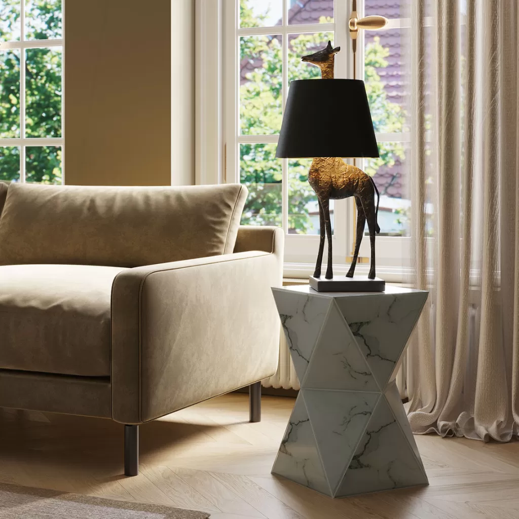 Pöytävalaisimet>KARE Design Animal Giraffe Kirahvi Pöytävalaisin, Matta Musta 71cm