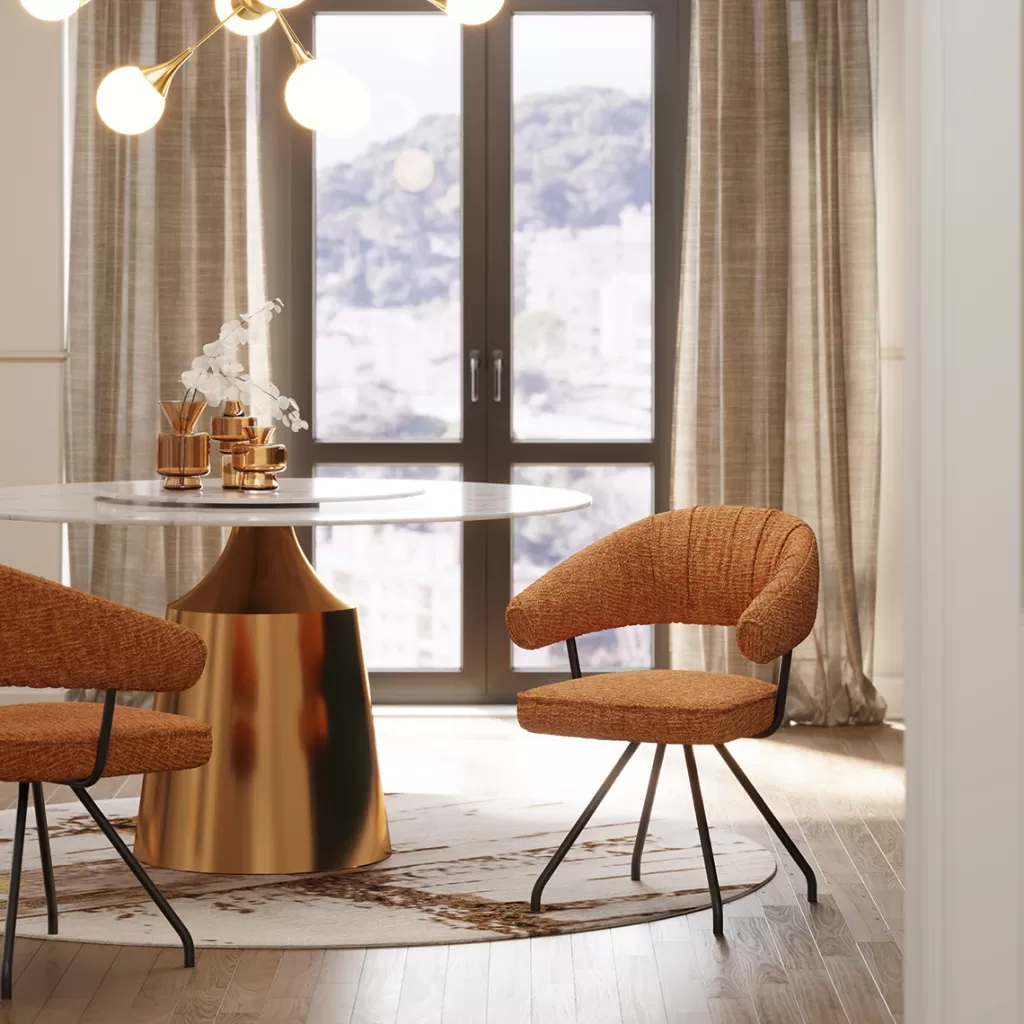 Tuolit>KARE Design Arabella Kääntyvä Tuoli Oranssi