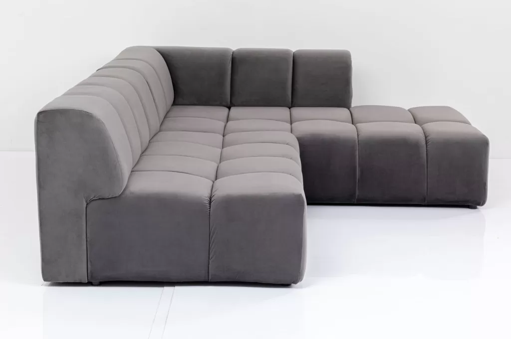 Kulmasohvat>KARE Design Belami Velvet Kulmasohva - Samettia, Harmaa, Oikea