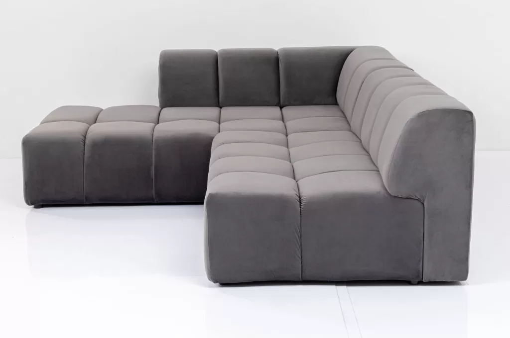 Kulmasohvat>KARE Design Belami Velvet Kulmasohva -samettia, Harmaa, Vasen