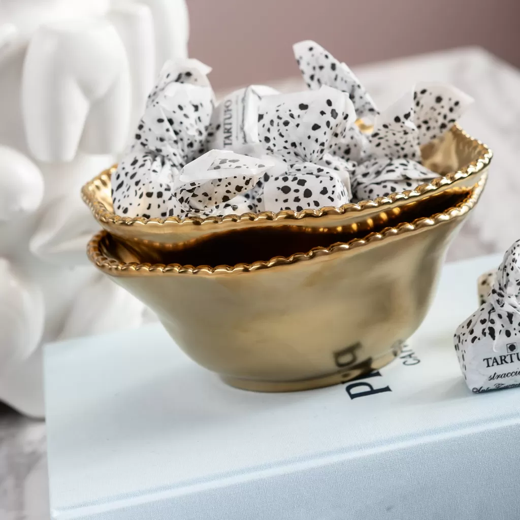 Astiat Snackseille>KARE Design Bell Kulho, Kulta Ø16cm