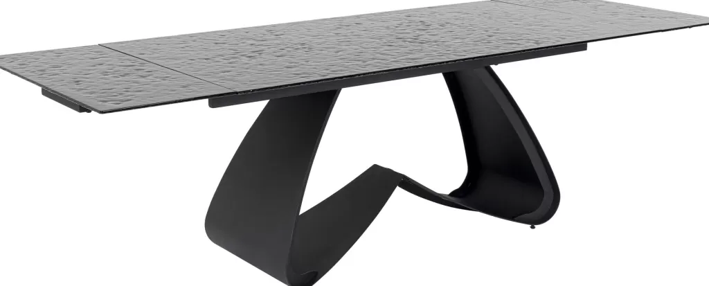 Pöydät>KARE Design Bellagio Jatkettava Pöytä Lasia Ja Terästä 180(40+40)x95cm