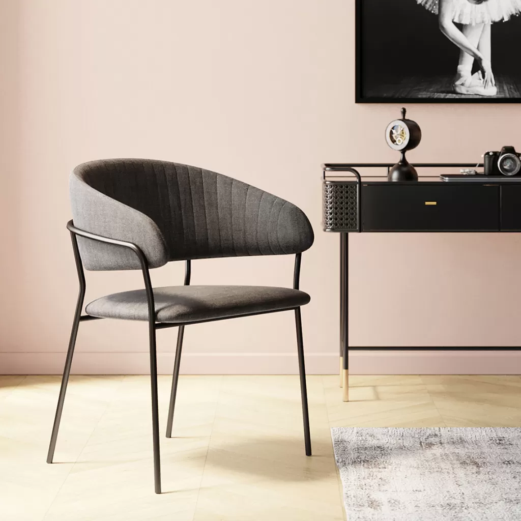 Tuolit>KARE Design Belle Tuoli Käsinojilla - Antrasiitti (2/Setti)