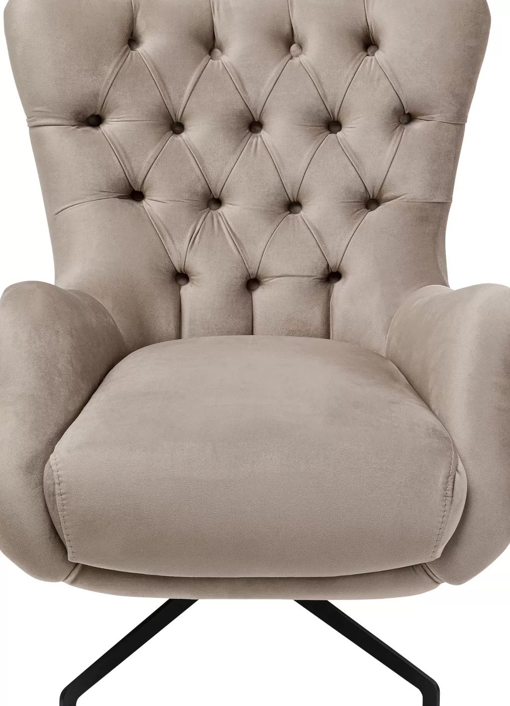 Nojatuolit>KARE Design Bellissima Pyörivä Nojatuoli - Samettia, Beige