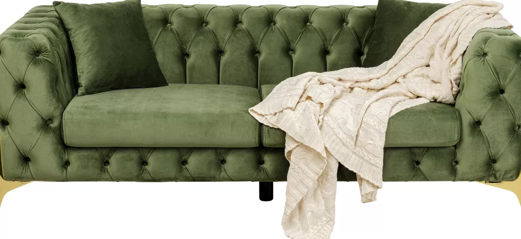 Sohvat | Olohuone>KARE Design Bellissima Sohva 2-istuttava - Sametti, Vihreä 200cm