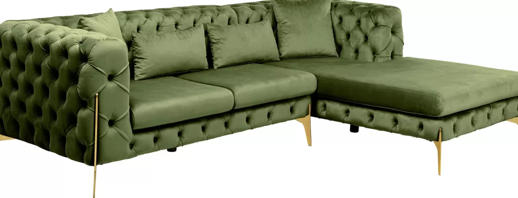 Olohuone | Kulmasohvat>KARE Design Bellissima Velvet Kulmasohva Vihreä Oikea 240x180cm