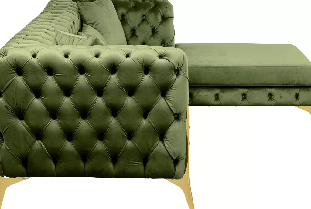 Olohuone | Kulmasohvat>KARE Design Bellissima Velvet Kulmasohva Vihreä Oikea 240x180cm