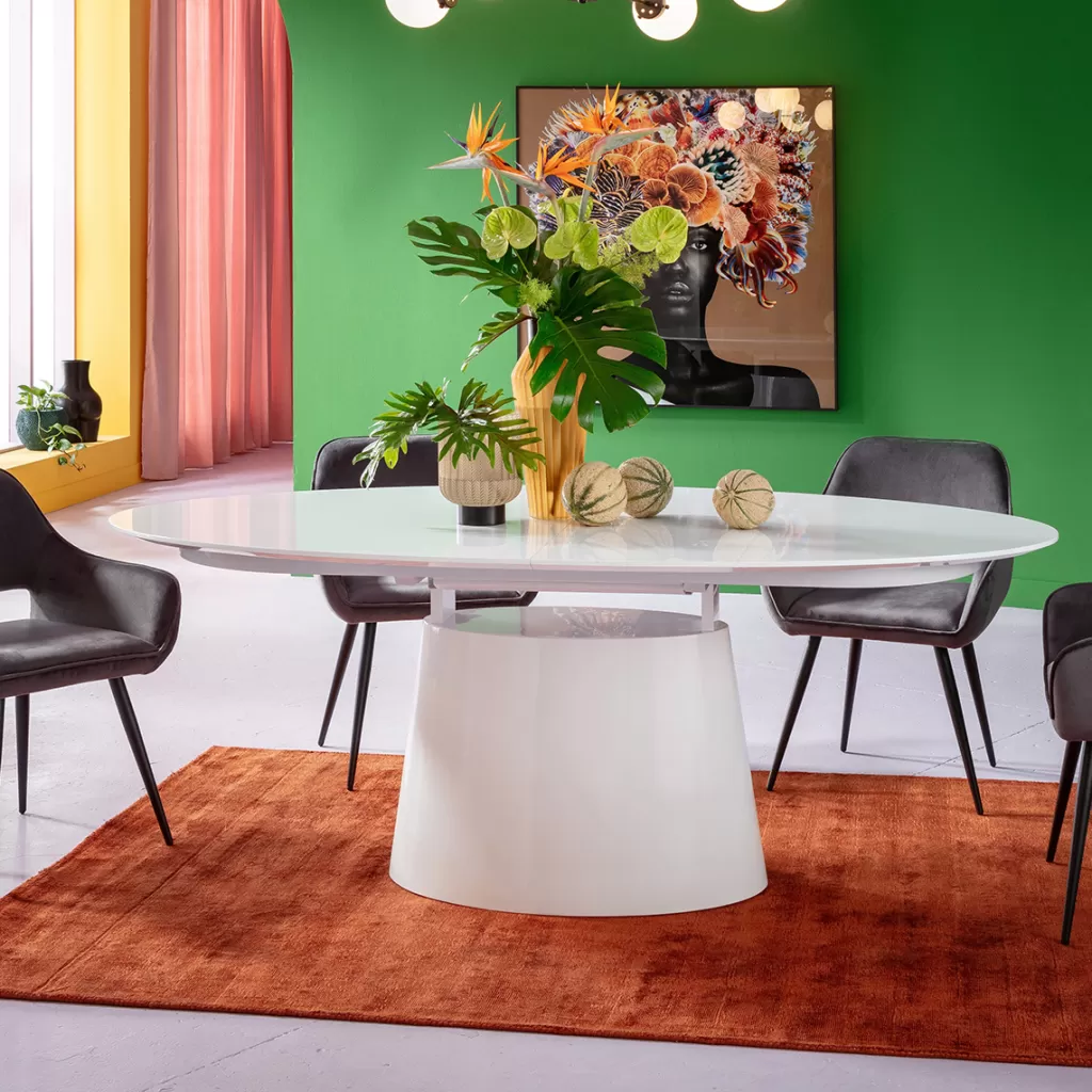 Pöydät>KARE Design Benvenuto Jatkettava Pöytä, Valkoinen 200(50)x110cm