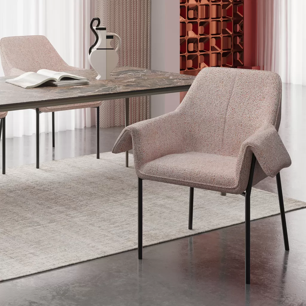 Tuolit>KARE Design Bess Flitter Tuoli Käsinojilla, Beige