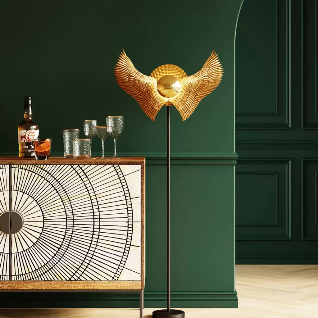 Lattiavalaisimet>KARE Design Bird Wings Lattiavalaisin 168cm