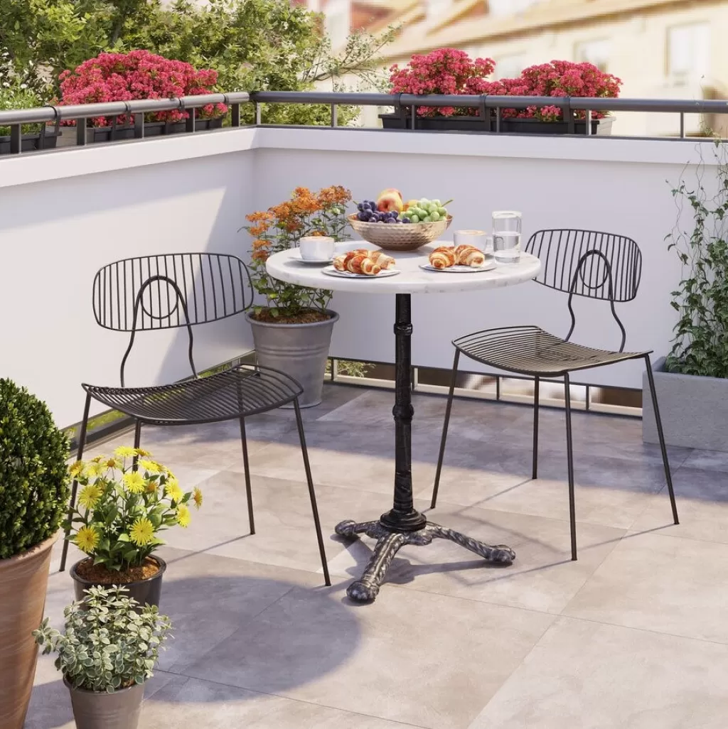 Baaripöydät>KARE Design Bistro Table Kaffeehaus Pyöreä Pöytä, Valkoinen Ø 60