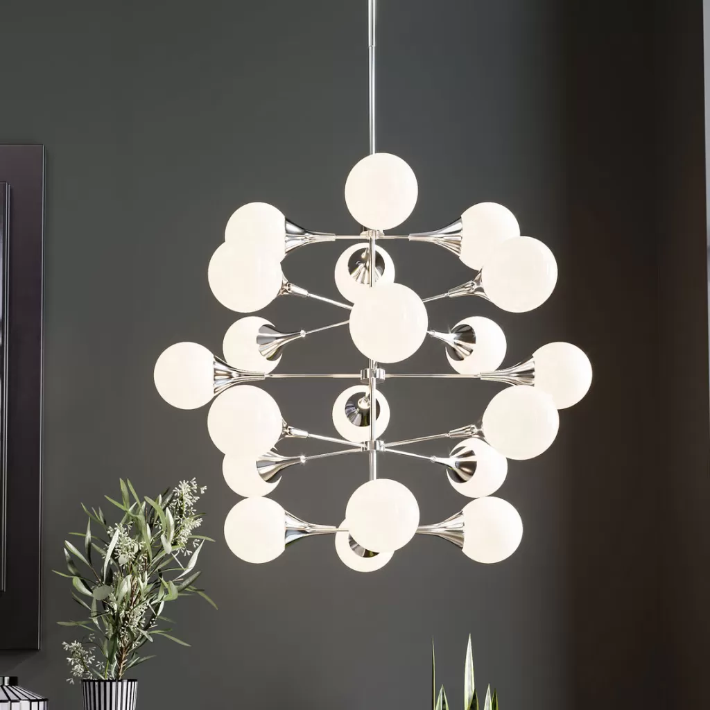 Riippuvalaisimet>KARE Design Bulb Fiction 20 Riippuvalaisin Hopea Ø102cm