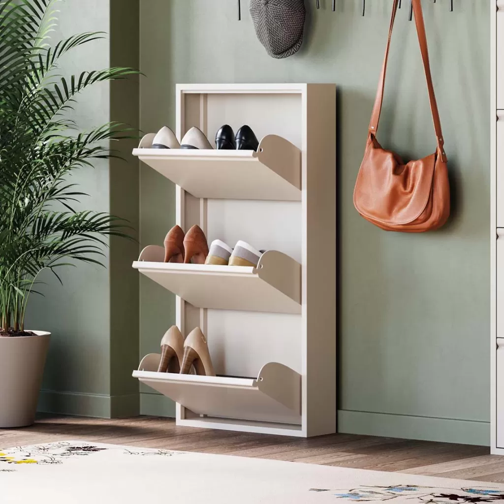 Kenkäkaapit>KARE Design Caruso 3 Kenkäkaappi, Kermanvärinen (MO)