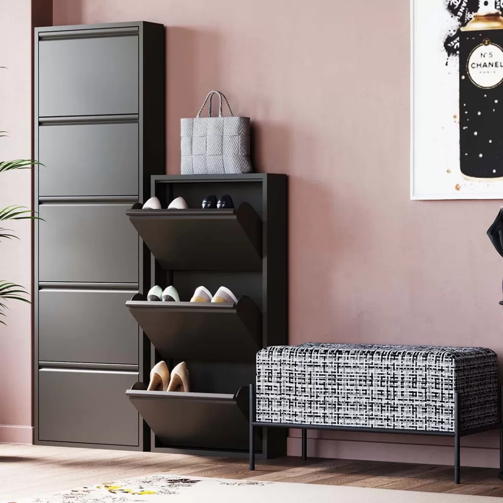 Kenkäkaapit>KARE Design Caruso 3 Kenkäkaappi, Musta (MO)