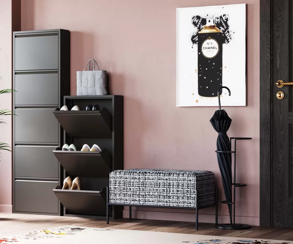 Kenkäkaapit>KARE Design Caruso 3 Kenkäkaappi, Musta (MO)