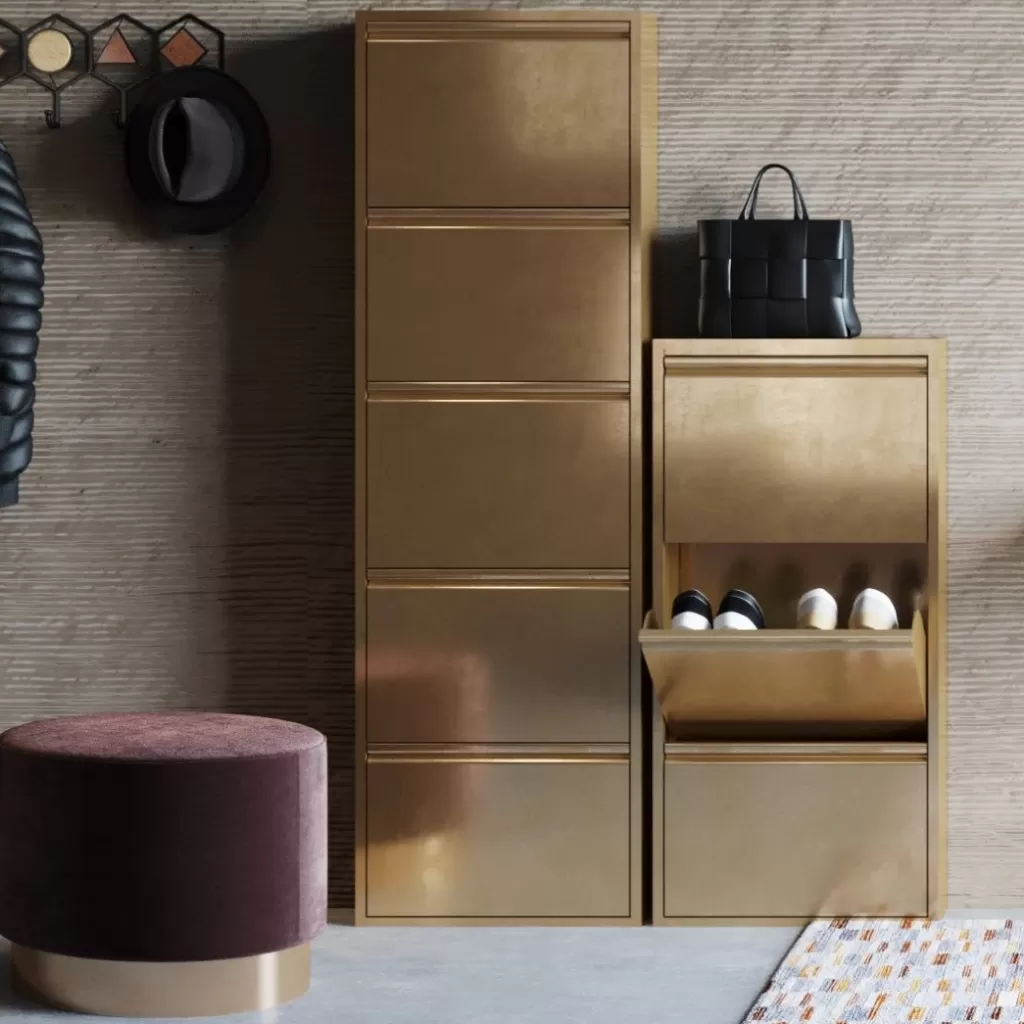 Kenkäkaapit>KARE Design Caruso 3 Kenkäkaappi, Pronssi (MO)