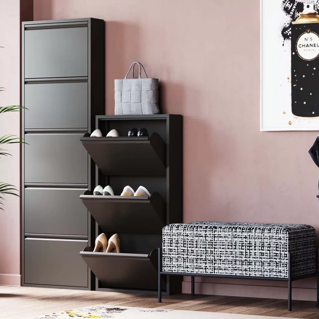 Kenkäkaapit>KARE Design Caruso 5 Kenkäkaappi, Musta (MO)