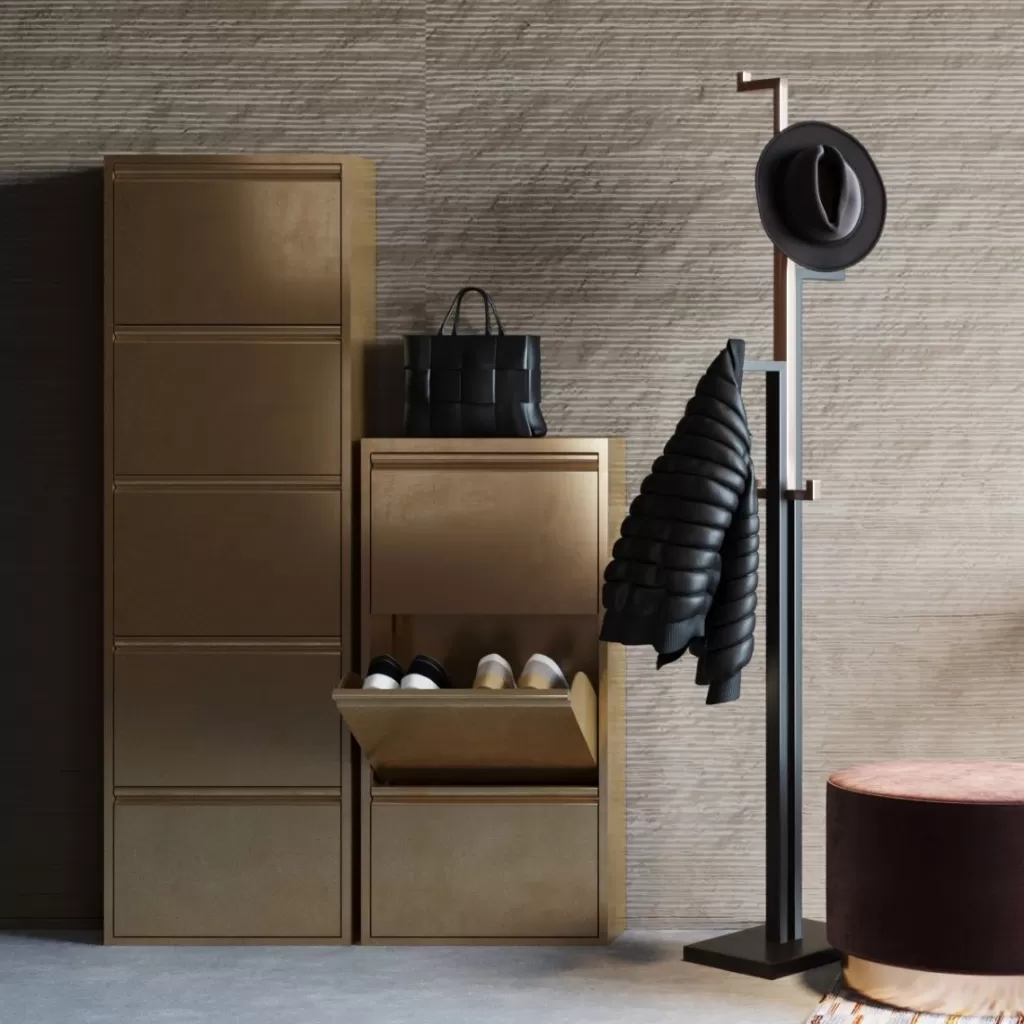 Kenkäkaapit>KARE Design Caruso 5 Kenkäkaappi, Pronssi