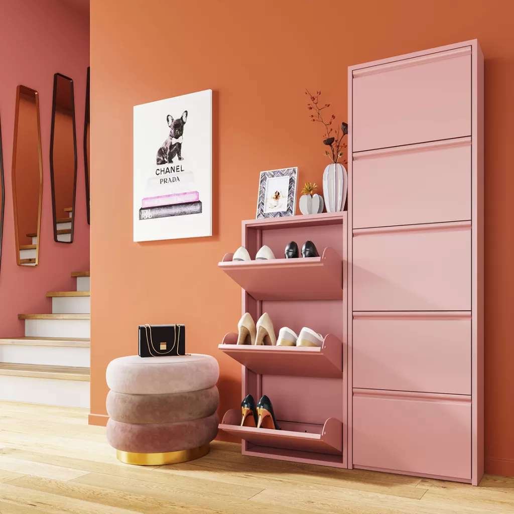 Kenkäkaapit>KARE Design Caruso 5 Kenkäkaappi, Roosa (MO)