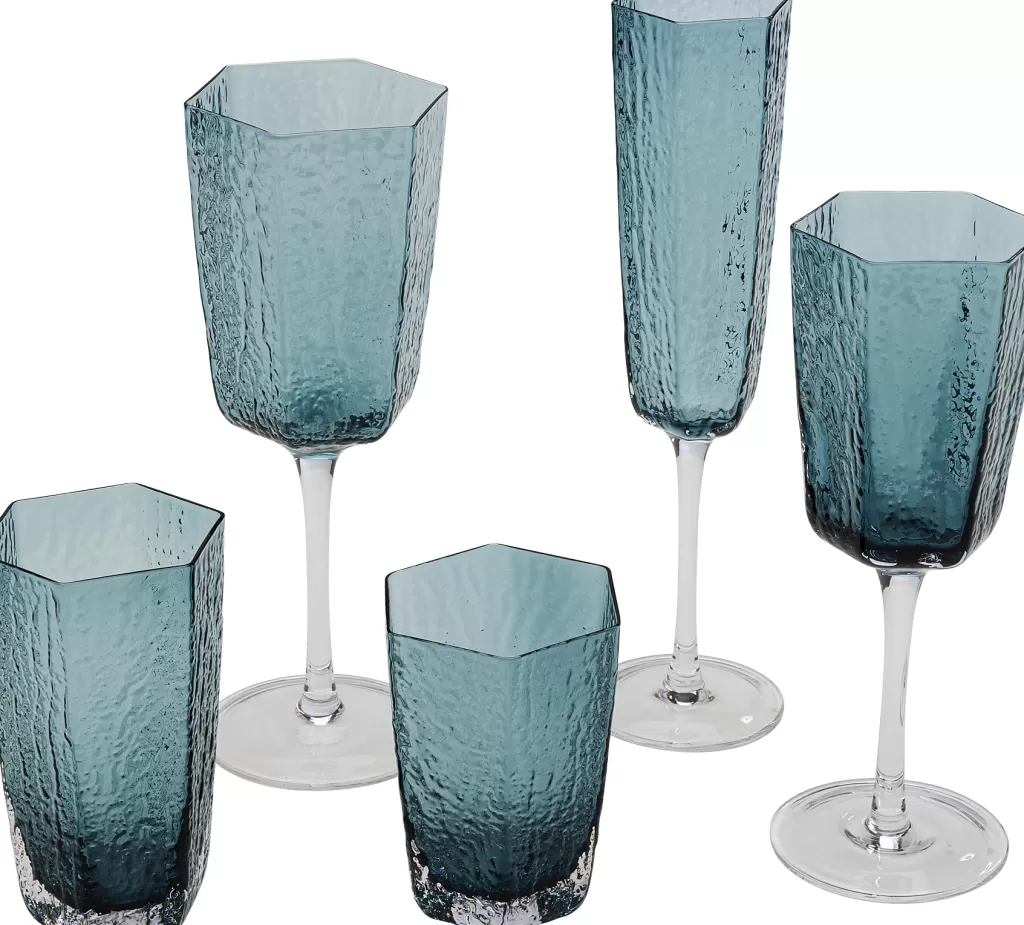 Viinilasit | Lasit>KARE Design Cascata Blue Valkoviinilasi Sininen