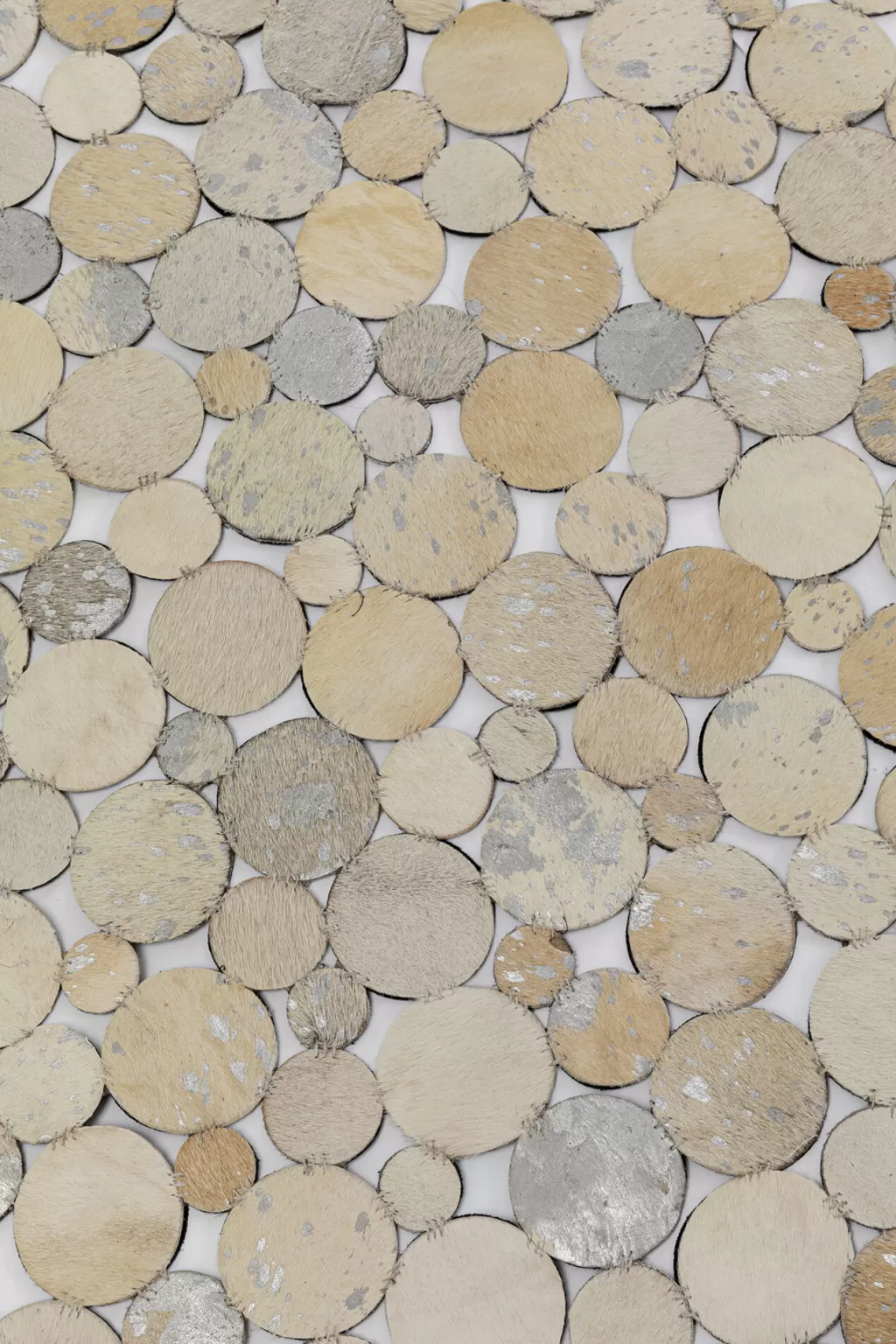 Matot>KARE Design Circle Pyöreä Matto - Nahkaa, Beige Ø250cm