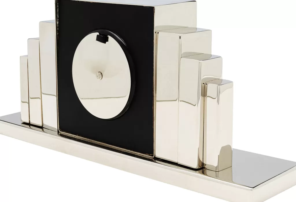 Kellot>KARE Design City Pöytäkello Hopea 33x7cm