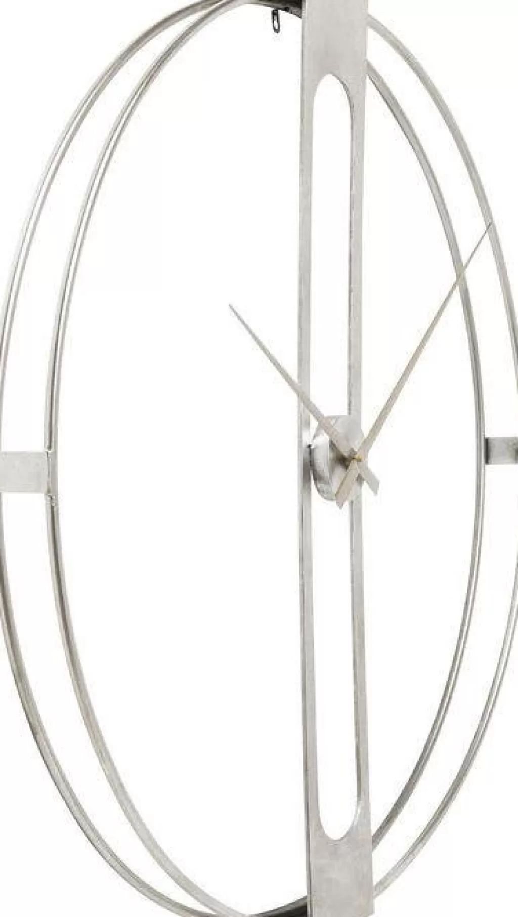 Kellot>KARE Design Clip Silver Seinäkello, Hopea Ø60cm