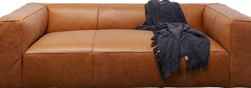 Sohvat | Olohuone>KARE Design Cubetto Sohva, Nahkaa Vaalean Ruskea 220cm