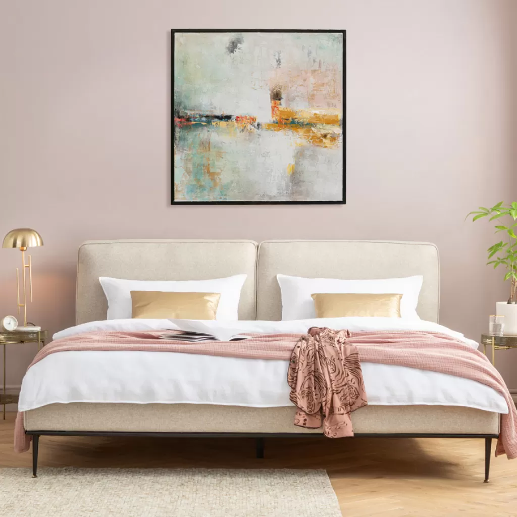 Taulut | Olohuone>KARE Design Dust Gold Kehystetty Taulu 120x120cm
