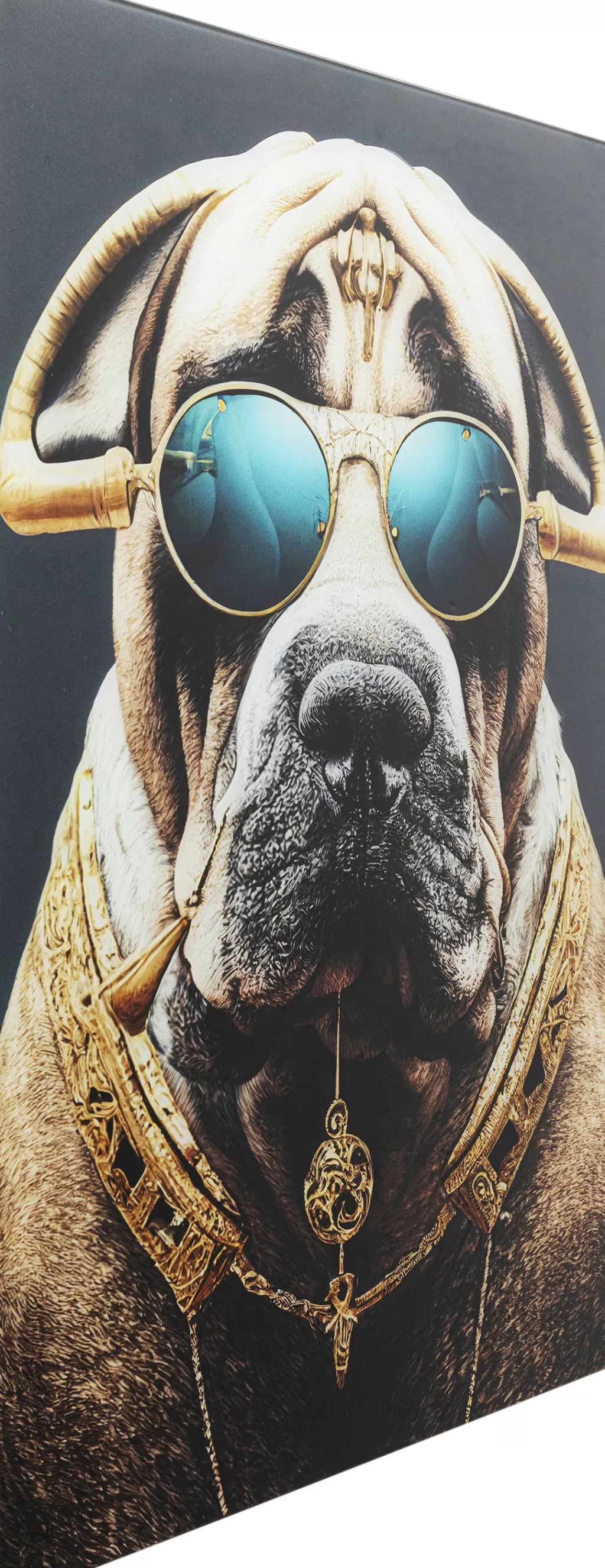 Taulut | Olohuone>KARE Design Fashion Dog Koira Lasitaulu 60x80cm