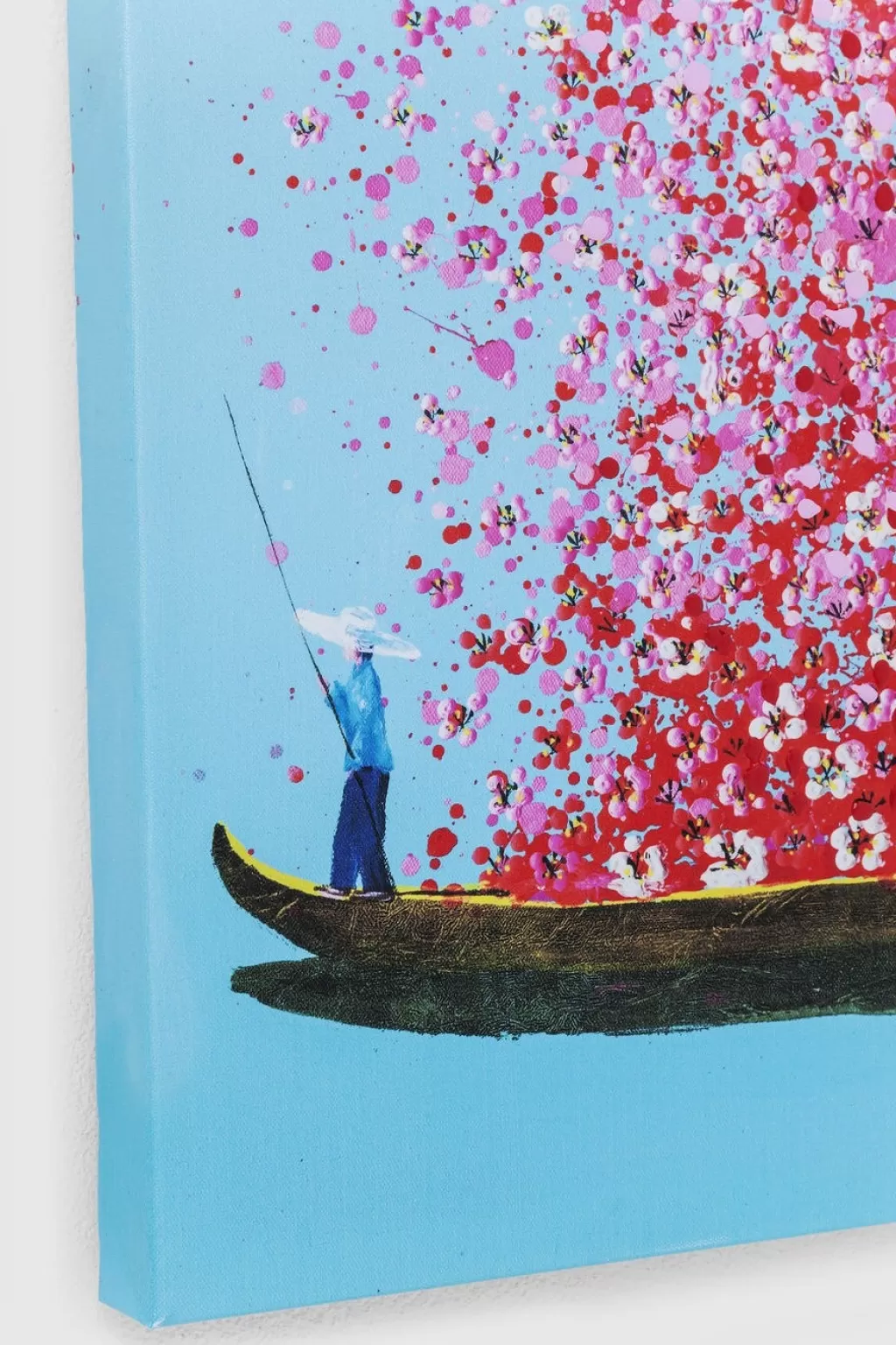 Taulut | Olohuone>KARE Design Flower Boat Taulu, Sininen-pinkki 80x100cm