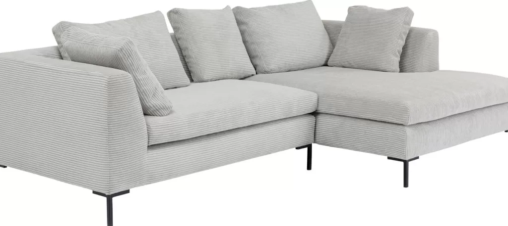 Kulmasohvat>KARE Design Gianni Cord Kulmasohva, Harmaa, Oikea