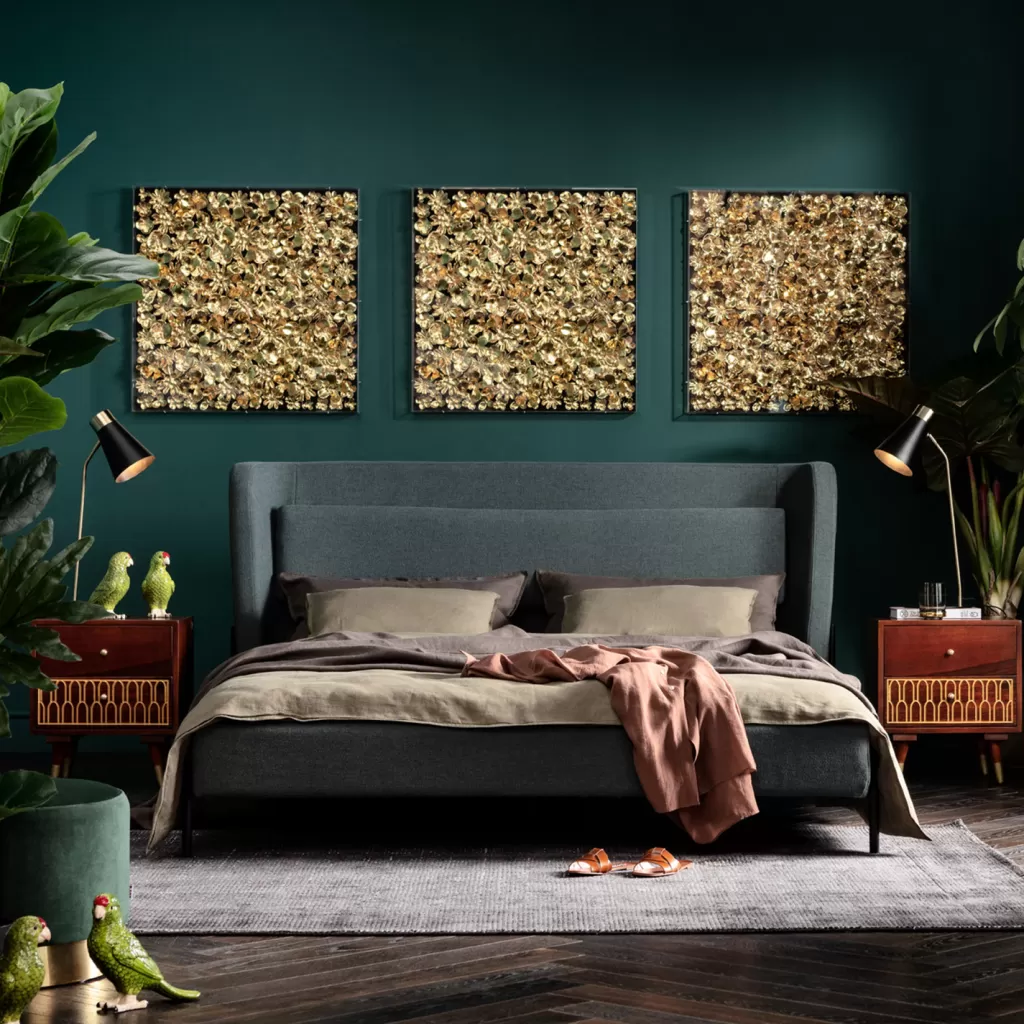 Seinäkoristeet>KARE Design Gold Flower Kehystetty Taulu 80x80cm