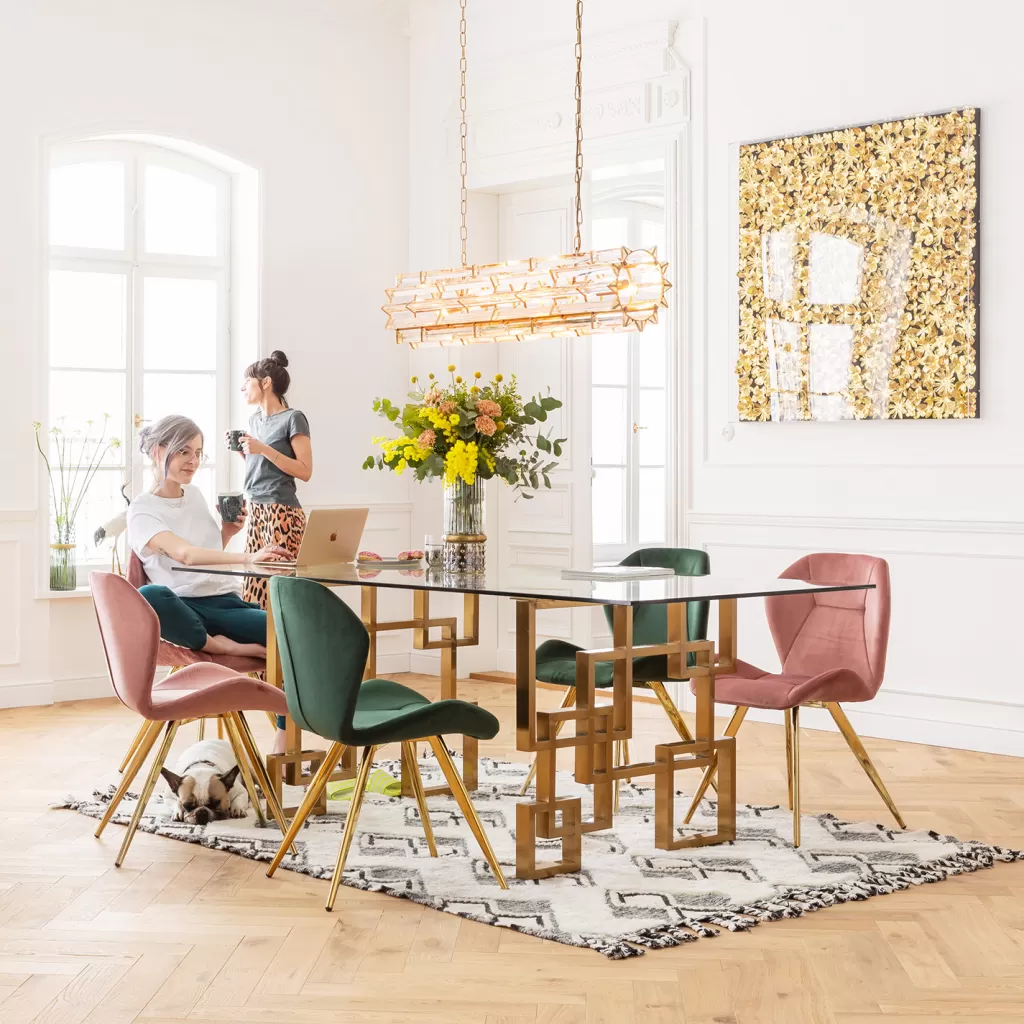 Seinäkoristeet>KARE Design Gold Flower Kukat Seinäkoriste, Taulu, Kulta 120x120cm