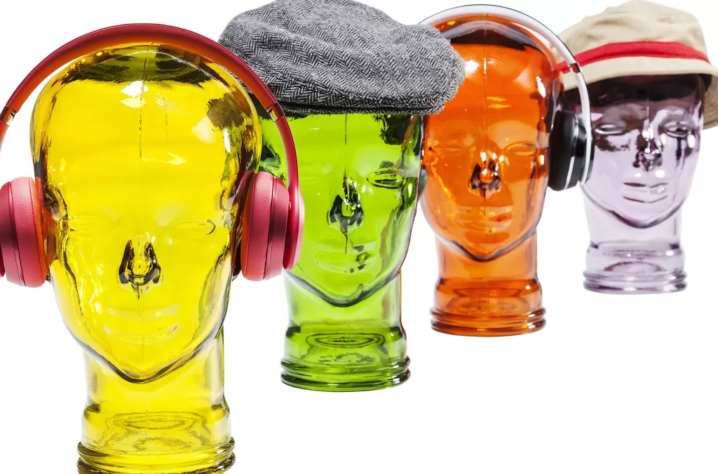 Koriste-Esineet>KARE Design Headphone Mount Transparent Kuuloketeline, Eri Värejä 29cm