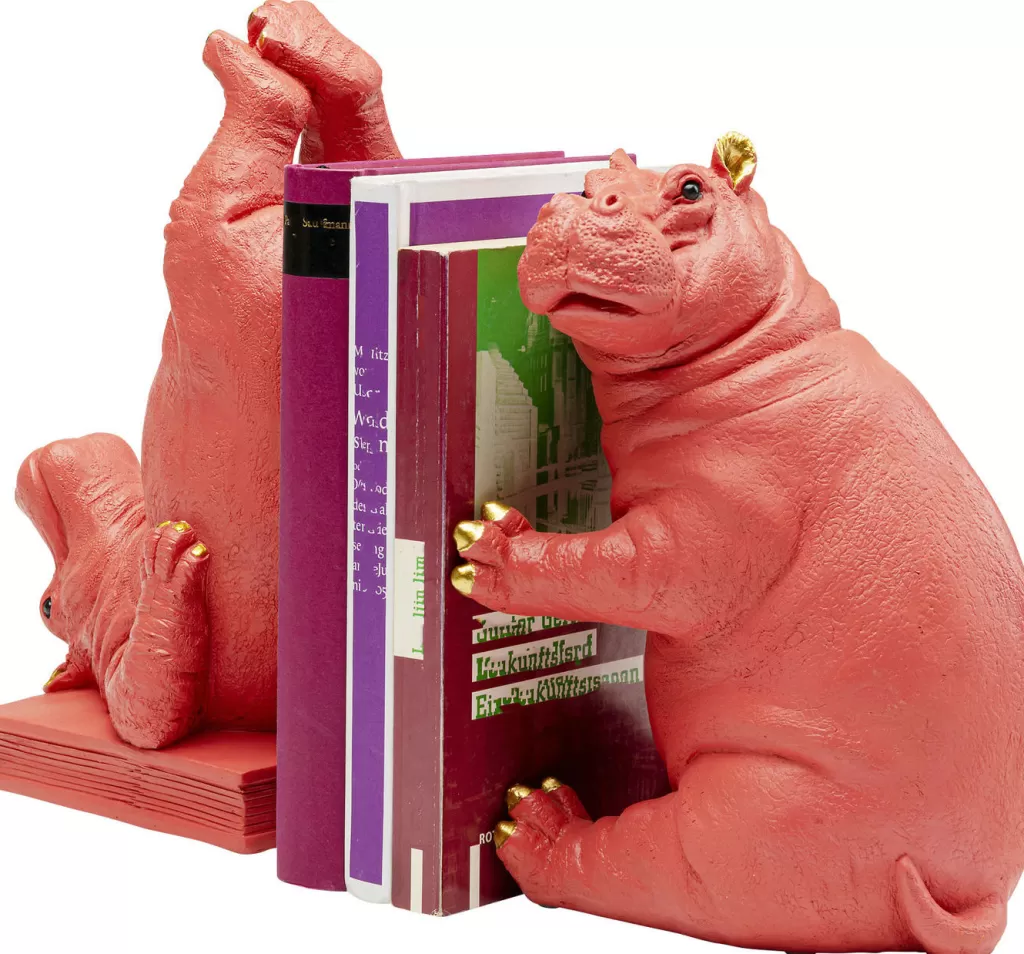 Kirjatuet>KARE Design Hippo Pink Kirjatuet (2/Setti)