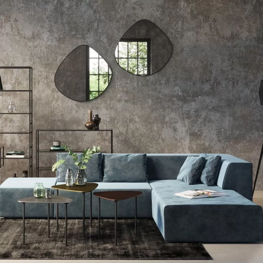Sohvat | Moduulisohvat>KARE Design Infinity Velvet Kulmasohva, Ocean, Oikea