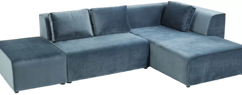 Sohvat | Moduulisohvat>KARE Design Infinity Velvet Kulmasohva, Ocean, Oikea