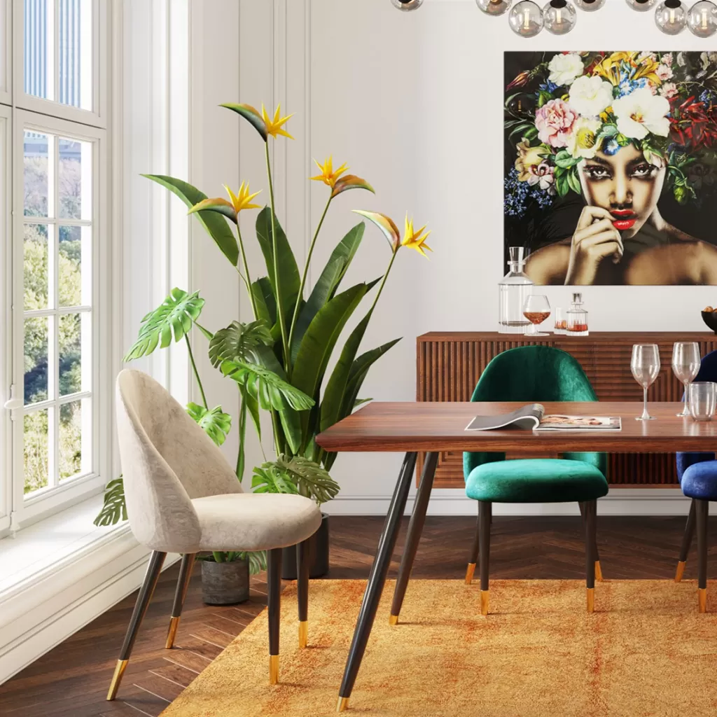 Tuolit>KARE Design Iris Velvet Tuoli Taupe (2/Setti)