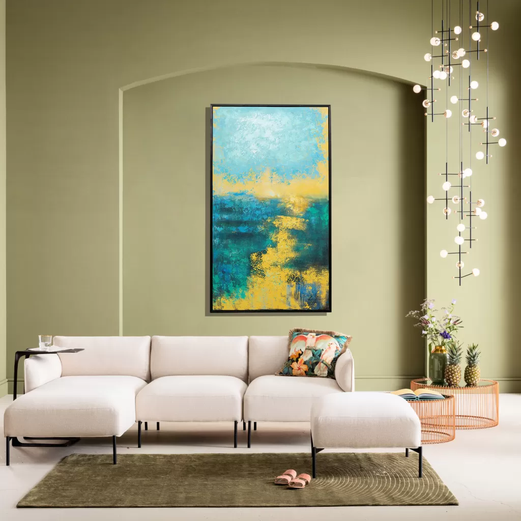 Taulut | Olohuone>KARE Design Jardin Canvastaulu Sininen 125x215 Cm
