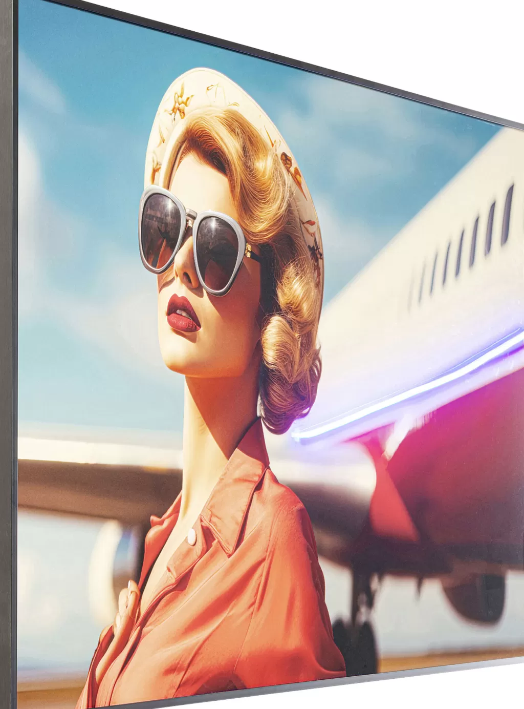 Taulut | Olohuone>KARE Design Jetset Pose Lady LED Kehystetty Taulu 120x80cm