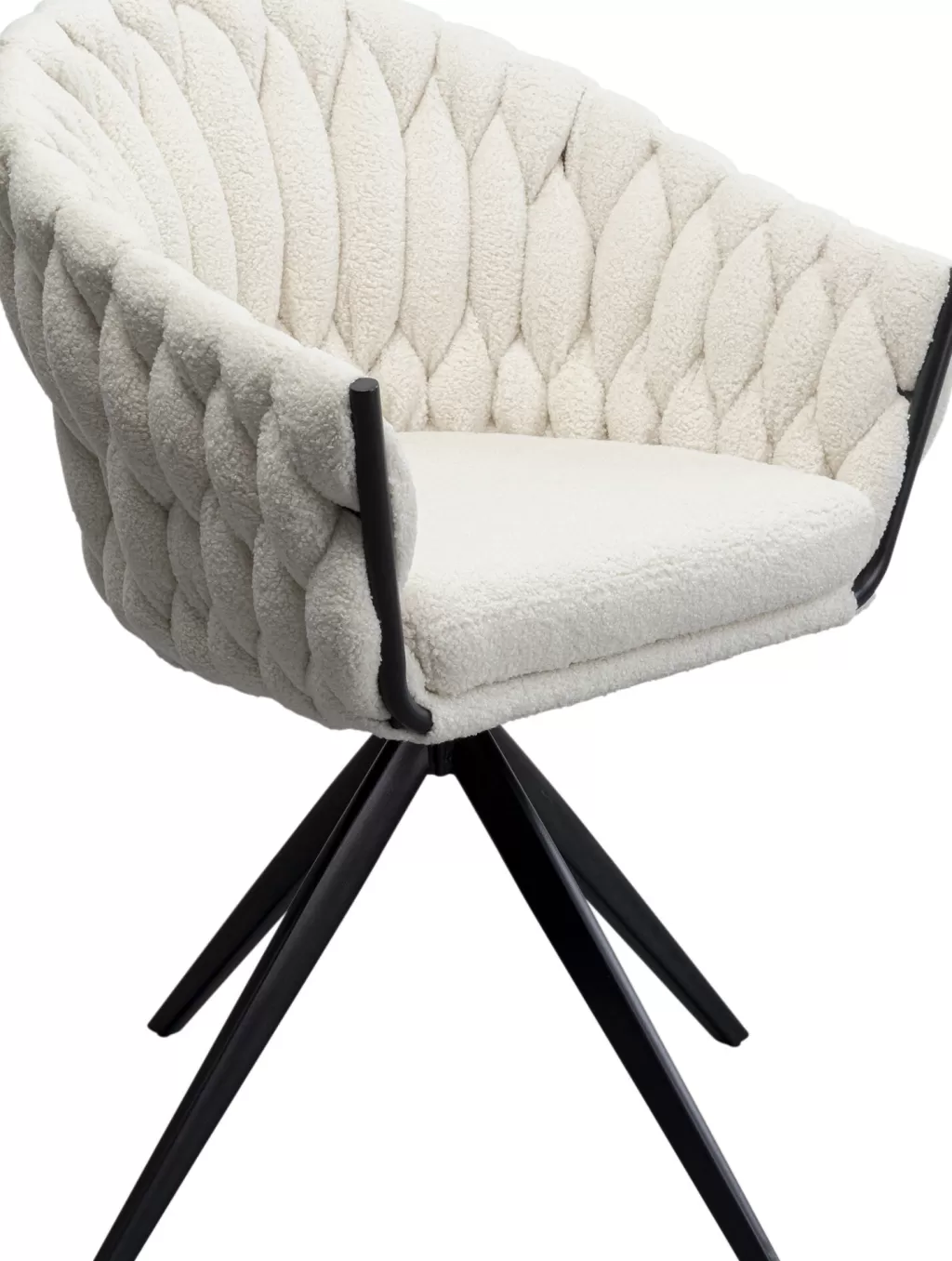 Tuolit>KARE Design Knot Boucle Kääntyvä Tuoli Käsinojilla