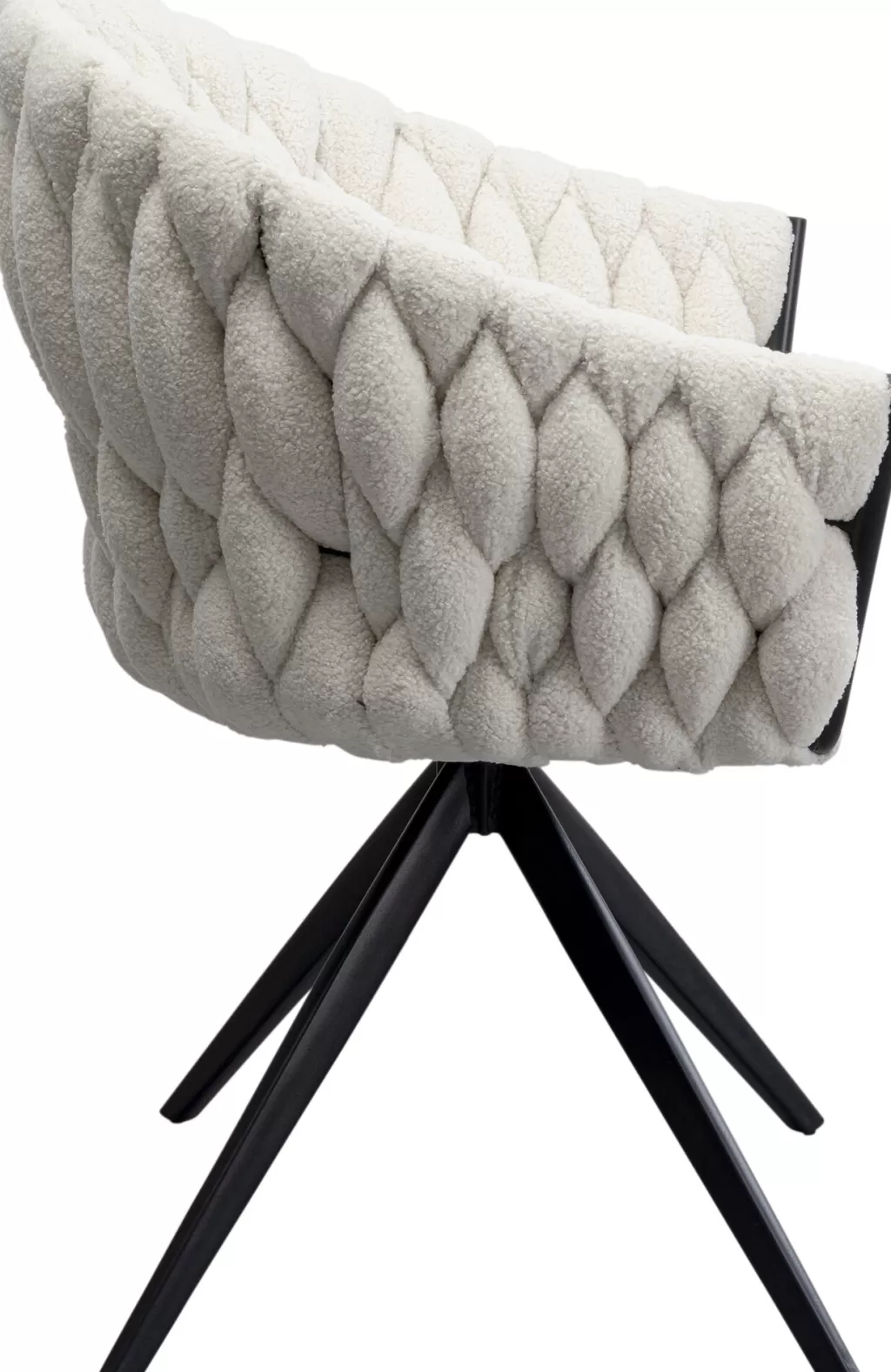 Tuolit>KARE Design Knot Boucle Kääntyvä Tuoli Käsinojilla