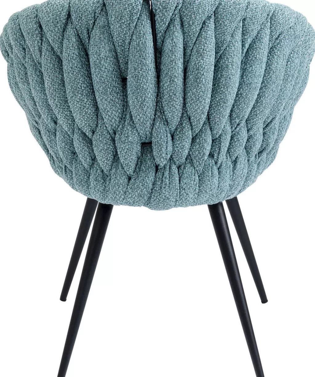 Tuolit>KARE Design Knot Tuoli Käsinojilla, Sinivihreä