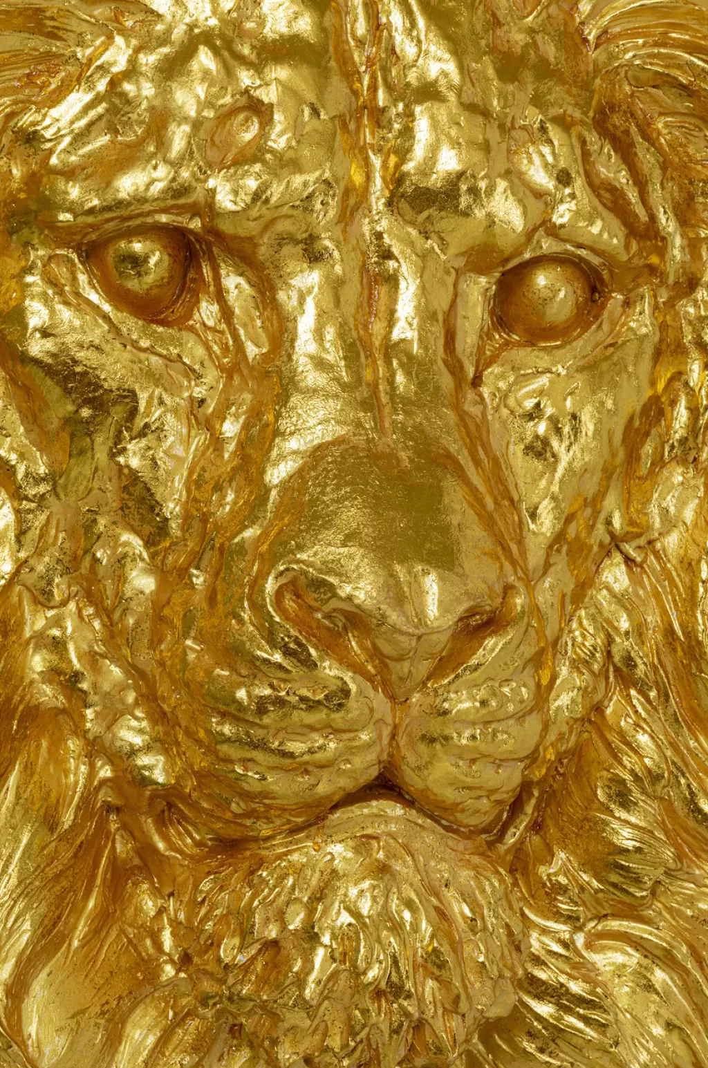 Seinäkoristeet>KARE Design Lion Head Leijona Seinäkoriste, Kulta Gold 90x100cm