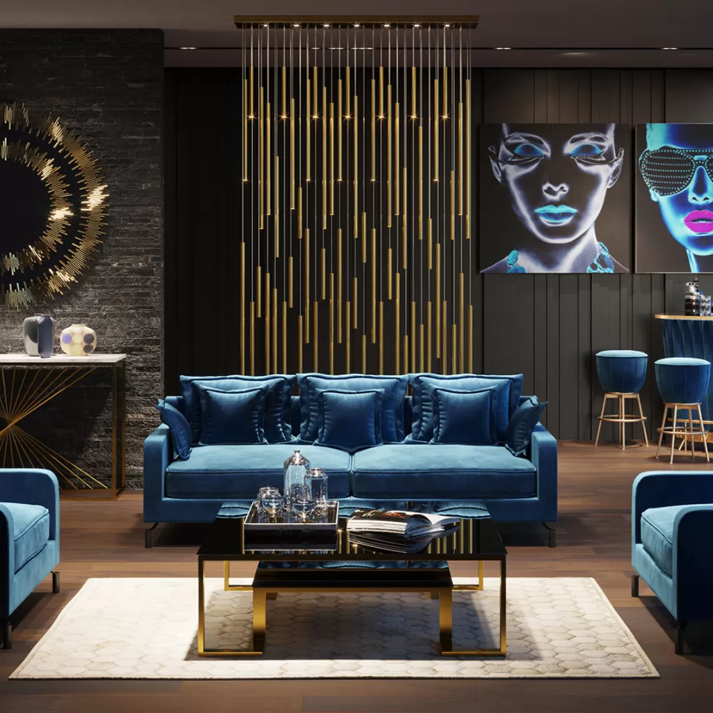 Riippuvalaisimet>KARE Design Living Vegas Deluxe Riippuvalaisin, Messinki LED
