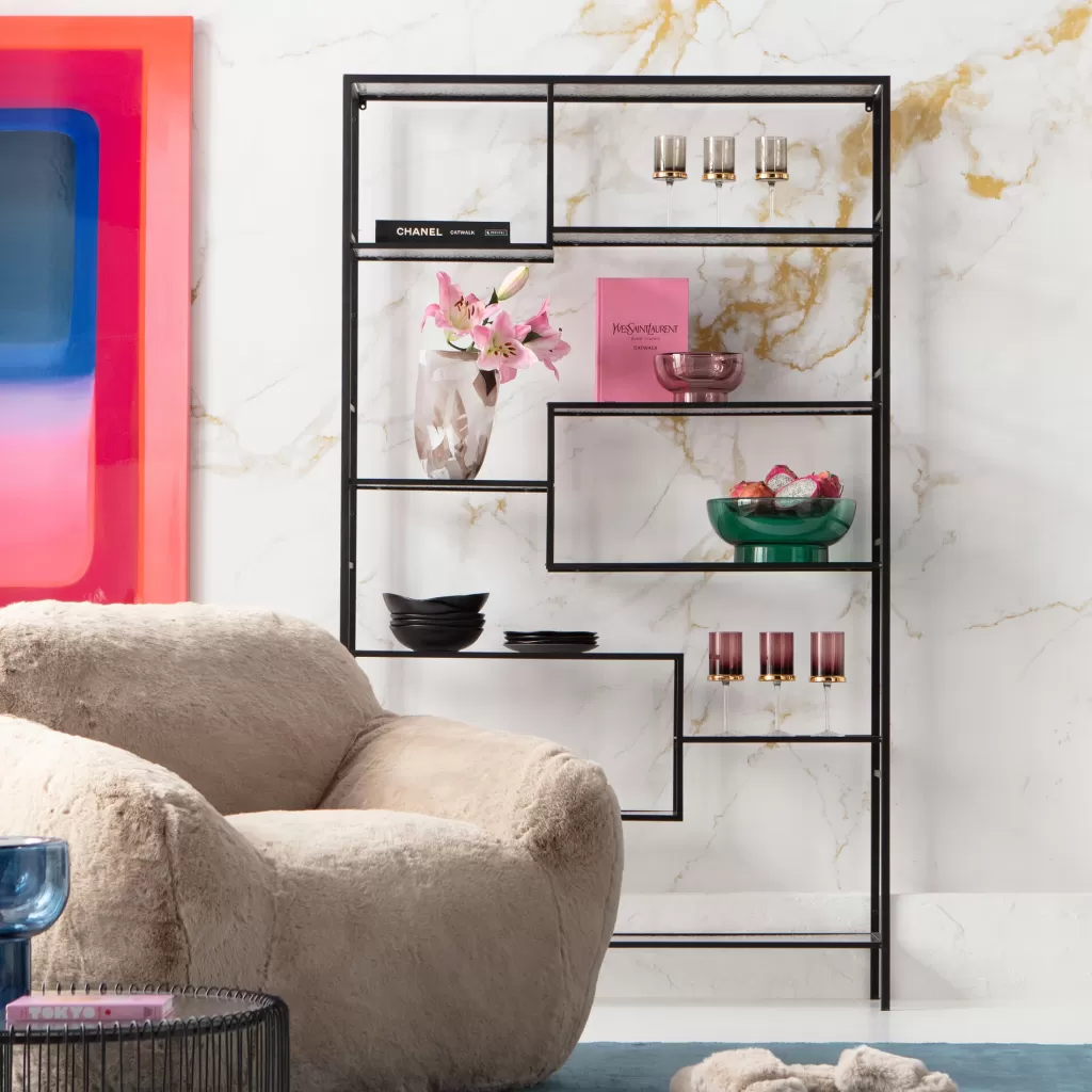 Hyllyt>KARE Design Loft Black Bubble Hylly, Kirjahylly Musta 115x195cm